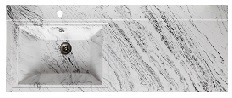 Runo Тумба с раковиной Орион 120 R белый мрамор – фотография-3