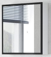 Corozo Зеркало-шкаф Айрон 60, черный/белый