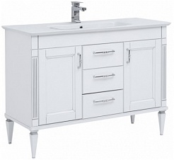 Aquanet Комплект мебели Селена 120 белая/патина серебро – фотография-8