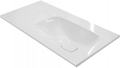 Misty Мебель для ванной Купер 90 R с б/к и зеркалом Гамма белая – фотография-6