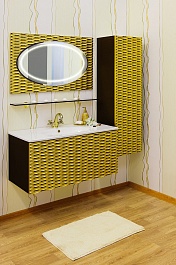 Sanflor Мебель для ванной Белла 100 шоколадный, патина золото – фотография-2
