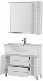 Aquanet Мебель для ванной "Доминика 100" белая (172409) – фотография-4