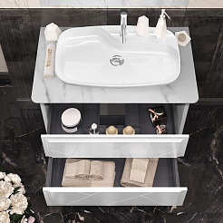 Opadiris Мебель для ванной Луиджи 90 Nova 70 подвесная белая матовая – фотография-8