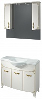 Какса-а Мебель для ванной Классик-Д 105 белый/золото, подсветка