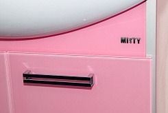Misty Тумба с раковиной Джулия 75 подвесная розовая – фотография-6