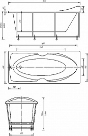 Aquatek Акриловая ванна Европа 180x80 – фотография-2