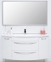 De Aqua Мебель для ванной Лонг 140, зеркало Алюминиум