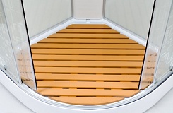 Deto Душевая кабина ЕМ1580 N (без крыши) LED-подсветкой и гидромассажем – фотография-2