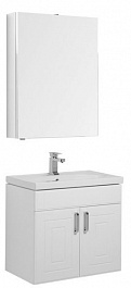 Aquanet Мебель для ванной "Рондо 60" белый (дверцы) камерино – фотография-6