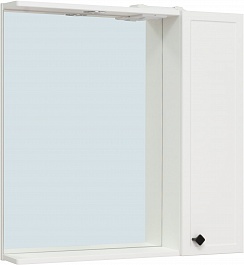 Runo Зеркальный шкаф Римини 75 R белый – фотография-1