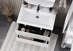 Акватон Мебель для ванной Сохо 75 R подвесная слэйт/галька серая – фотография-4