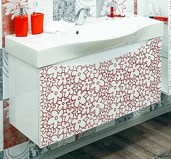 Sanflor Мебель для ванной Санфлор 100 белая/патина красная – фотография-2