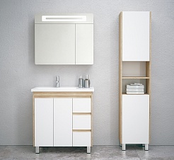 Corozo Мебель для ванной Остин 80, сонома – фотография-3