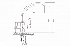 Zorg Смеситель для кухни "Clean Water ZR 314 YF-33" Black – фотография-2