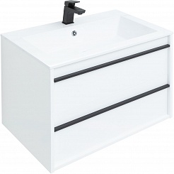 Aquanet Мебель для ванной Lino 70 подвесная белая матовая – фотография-3