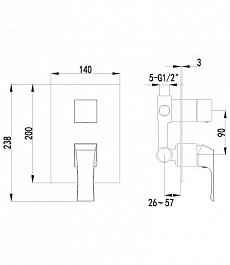 Lemark Смеситель Unit LM4527C для ванны с душем – фотография-2