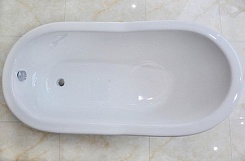Фэма Чугунная ванна "Gracia", ножки хром, покрытие RAL, металлик – фотография-7