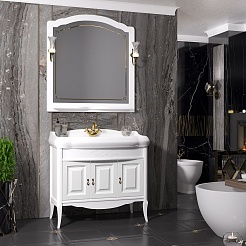 Opadiris Зеркало для ванной Лоренцо 100 белое – фотография-2