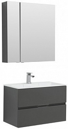 Aquanet Мебель для ванной Алвита 80 серый антрацит – фотография-1