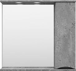 Misty Мебель для ванной Атлантик 80 R 2 ящика подвесная серый камень – фотография-7