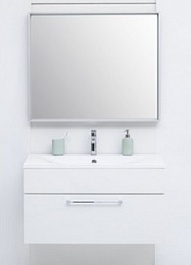 De Aqua Мебель для ванной Кубика 90, зеркало Алюминиум – фотография-12