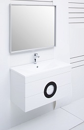 De Aqua Мебель для ванной Форма 80, зеркало Алюминиум – фотография-9