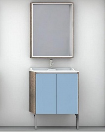 Акватон Мебель для ванной "Фабиа 65 М" голубой/ясень – фотография-1