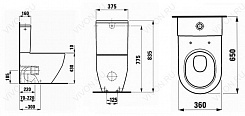 Laufen Унитаз-компакт Pro 2595.2.000.000.1 – фотография-3