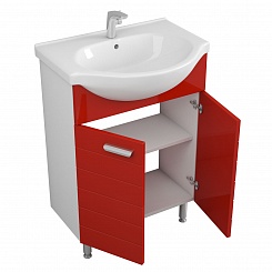 Merkana Мебель для ванной комнаты Таис 60 L красная – фотография-7