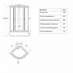 Triton Душевая кабина Стандарт В мозаика 90x90 – фотография-2