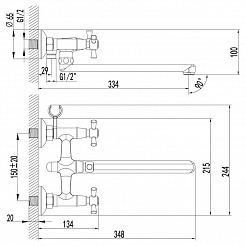 Lemark Смеситель Contour LM7451C универсальный – фотография-2