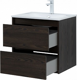 Aquanet Мебель для ванной Nova Lite 60 (Арт) подвесная дуб черный – фотография-9