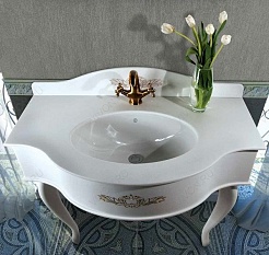 Водолей Мебель для ванной "Верди 120" белая – фотография-4