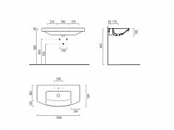 GSI Подвесная раковина Modo 772311 100 см – фотография-6