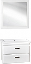 Style Line Мебель для ванной Лотос 80 Люкс белая PLUS подвесная – фотография-1