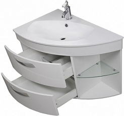 De Aqua Мебель для ванной Трио Люкс 90 L, зеркало Экстра EXT 90 P – фотография-3