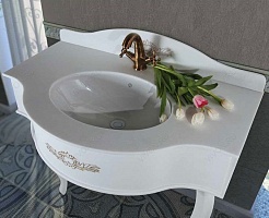 Водолей Мебель для ванной "Верди 120" белая – фотография-6