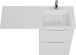Dreja Мебель для ванной Bona 120 R под стиральную машину белая – фотография-9