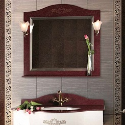 Водолей Зеркало для ванной "Виктория 100" красное – фотография-4