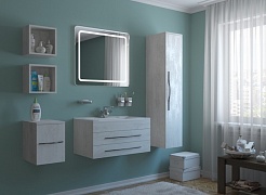 Какса-а Мебель для ванной Кристалл 100 белая – фотография-4