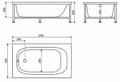 BelBagno Акриловая ванна BB101-130-70 – фотография-3