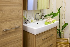 Sanflor Мебель для ванной Ларго 80 R Q 80 вяз швейцарский – фотография-2
