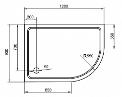 Cezares Душевой поддон TRAY-M-RH-120/90-550-35-W-R – фотография-2