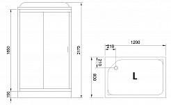 Royal Bath Душевая кабина  RB 8120HP2-T-CH L (прозрачное стекло) – фотография-5