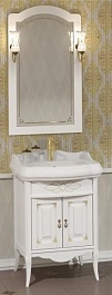 Opadiris Мебель для ванной Лоренцо 60 белая с патиной – фотография-1