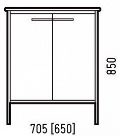 Corozo Мебель для ванной Айрон 70, черный/белый – фотография-2