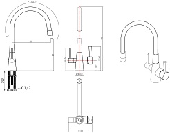 Lemark Смеситель для кухни Comfort LM3075G-White белый/золото – фотография-6