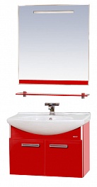 Misty Мебель для ванной Джулия 75 подвесная красная – фотография-1