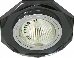 Feron Встраиваемый светильник Декоративное стекло 8020-2 серый, хром – фотография-1