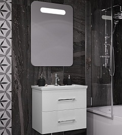 Opadiris Мебель для ванной Арабеско 60 с зеркалом подвесная белая – фотография-1
